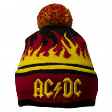 Шапка AC/DC (flame) c жаккардовым узором