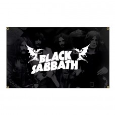 Прапор-Black Sabbath (logo with band)