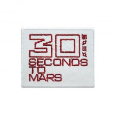 Нашивка вышитая 30 Seconds To Mars White