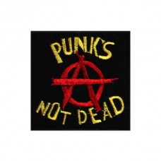 Нашивка вышитая Punks Not Dead А