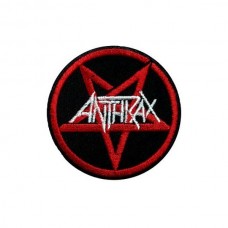 Нашивка вышитая Anthrax пентаграмма