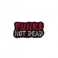 Нашивка вышитая Punks Not Dead