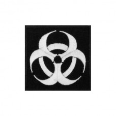 Нашивка вышитая Biohazard квадратная