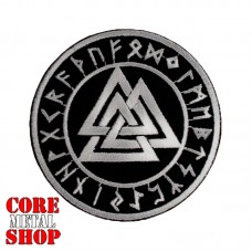 Нашивка с вышивкой Valknut (logo) вырезанное