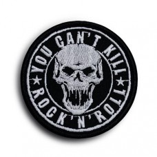 Нашивка с вышивкой  Rock'n'roll Skull