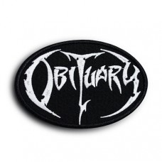 Нашивка с вышивкой Obituary 2 овал