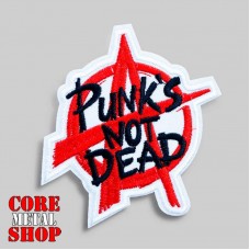 Нашивка с вышивкой Punk's not Dead